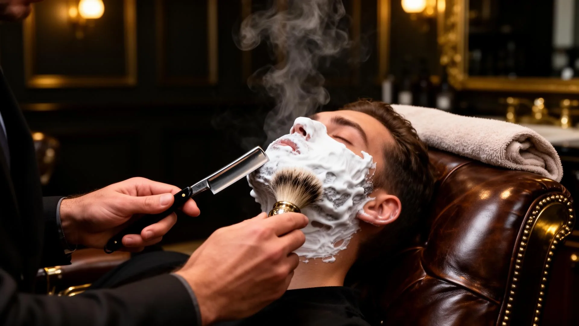 Ritual de afeitado clásico a navaja en The Barba Shop, Calle Mesena 108, Arturo Soria