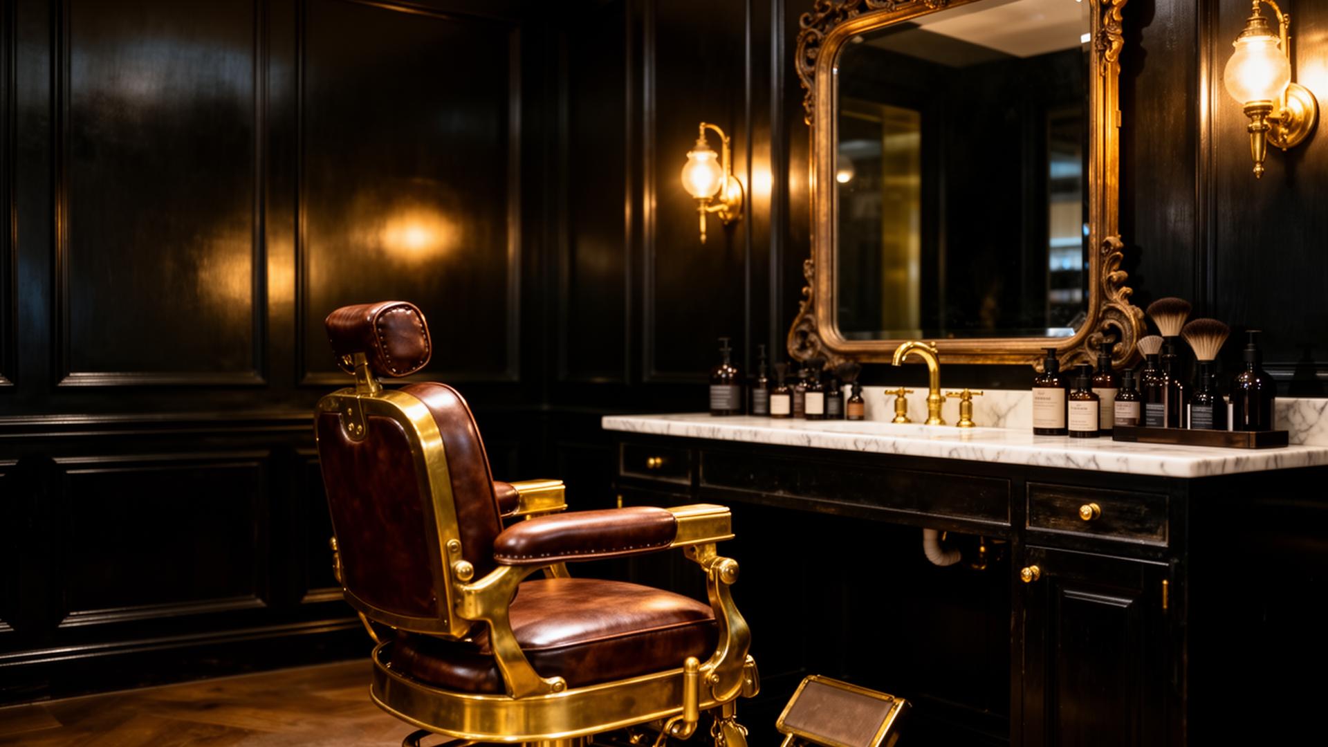 Interior de The Barba Shop en Calle Mesena 108, Arturo Soria